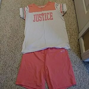 Shorts and shirt Justice set